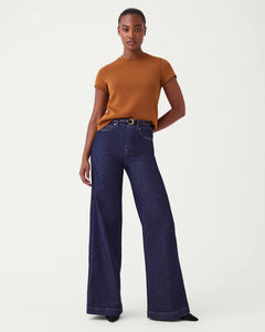 Spanx:Wide Leg Jeans in Raw Indigo