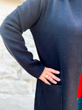 Load image into Gallery viewer, A la Carte: Snap Front Knit Sweater with Pockets in Black
