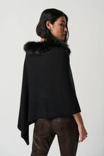 Load image into Gallery viewer, Joseph Ribkoff: Poncho With Fur in Black
