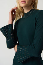 Load image into Gallery viewer, Joseph Ribkoff: Alpine Green Embellished Sweater
