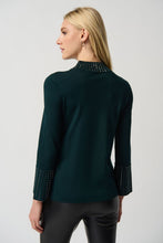 Load image into Gallery viewer, Joseph Ribkoff: Alpine Green Embellished Sweater
