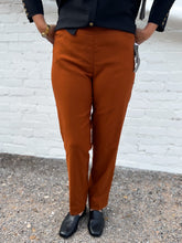 Load image into Gallery viewer, Multiples: Fine Line Twill Ankle Pant in Caramel
