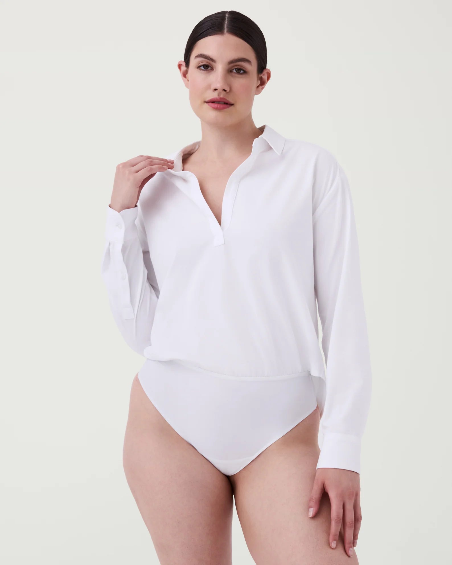 Spanx: The Blouse Bodysuit in Classic White – The Vogue Boutique