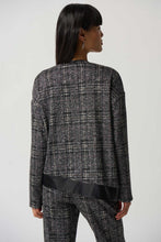 Load image into Gallery viewer, Joseph Ribkoff: Black/Multi Plaid Long Sleeve Top
