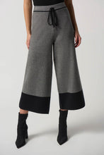 Load image into Gallery viewer, Joseph Ribkoff: Black/Grey Colour-Block Culotte Pants 233936
