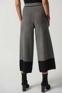 Joseph Ribkoff: Black/Grey Colour-Block Culotte Pants 233936