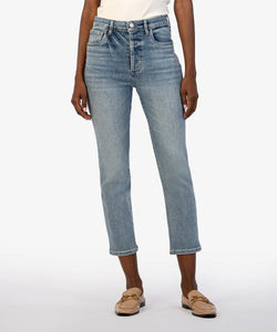 Kut: Elizabeth High Rise Crop Straight Leg Jeans in Supported