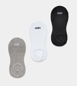 UGG: Stela No show 3 Pack in White, Grey, Black