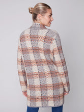 Load image into Gallery viewer, Charlie B: Plaid Cardigan with Fringed Shawl Collar
