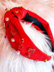 Fun & Fabulous: Red Clover Bling Headband
