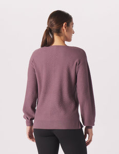 Glyder: Luxury Ribbed Sweater in Berry