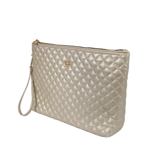 PurseN: Litt Makeup Case in Pearl Quilted