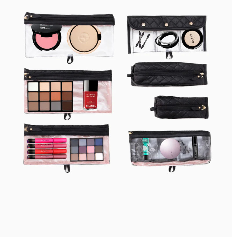 black chanel makeup bags cases