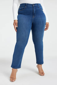 Good American: Good Legs Straight Jean in Blue007