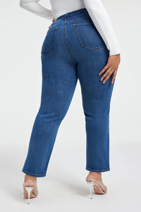 Good American: Good Legs Straight Jean in Blue007