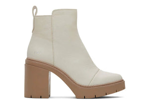 Toms: Rya Heeled Boot in Light Sand Leather