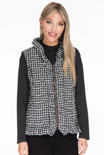 Load image into Gallery viewer, Multiples: Quilted Vest in Black Houndstooth Print
