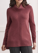 Load image into Gallery viewer, Tribal: Long Sleeve Cowl Neck Sweater H. Tibetanred
