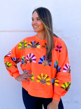 Load image into Gallery viewer, Queen of Sparkles: Neon Orange Turkey Sweatshirt
