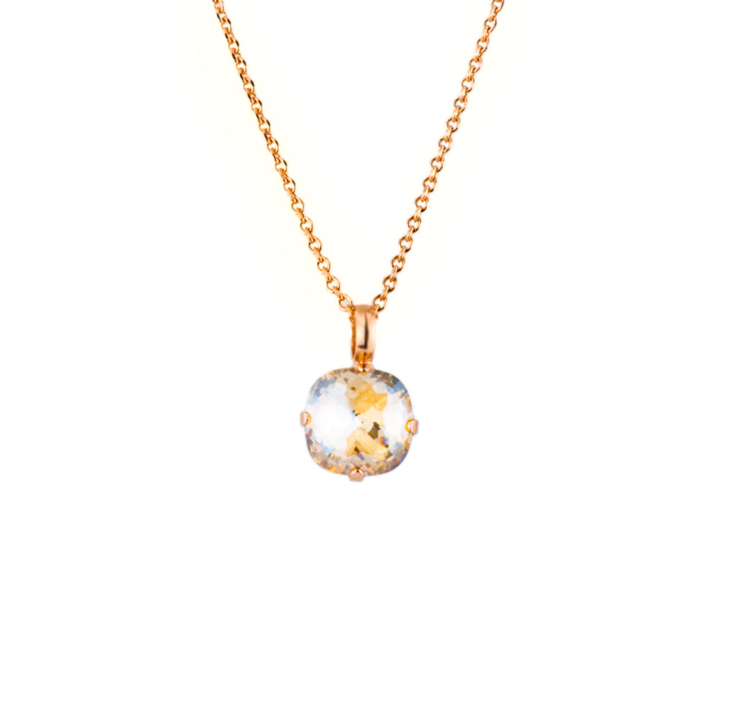 Mariana: Cushion Cut Gold Pendant in 