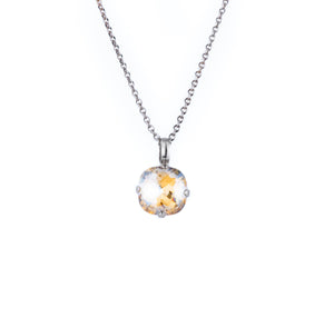 Mariana: Cushion Cut Silver Pendant in "Golden Shadow"