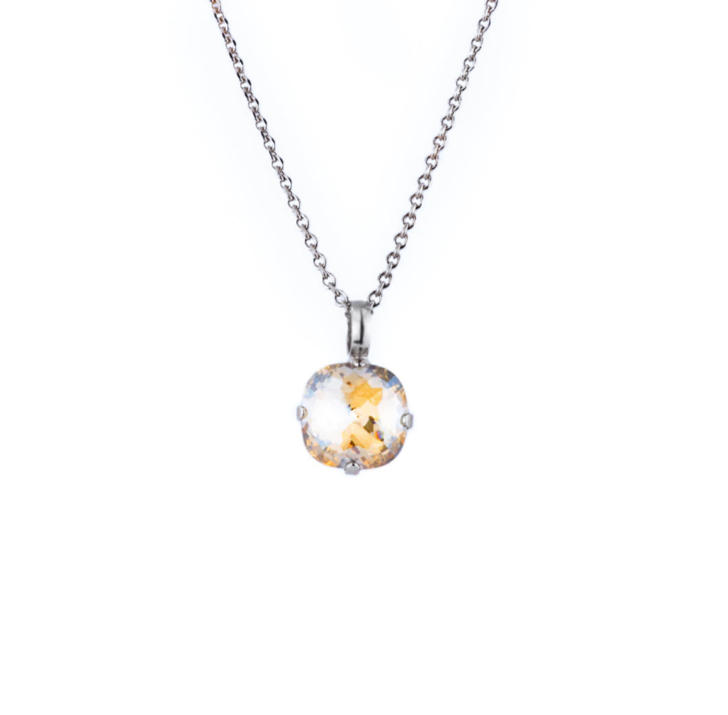 Mariana: Cushion Cut Silver Pendant in 