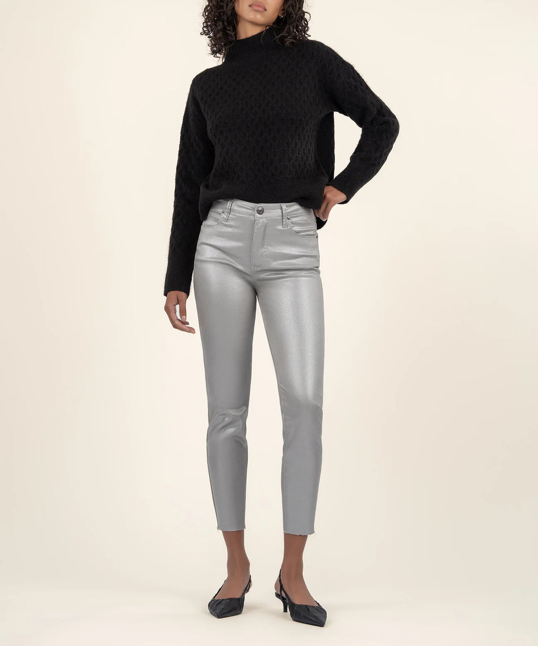 Kut: Adah Pull On Sweater in Black KS23507