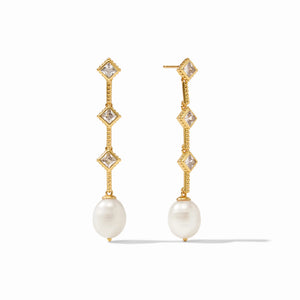 Julie Vos: Noel Pearl Statement Earring Cubic Zirconia C