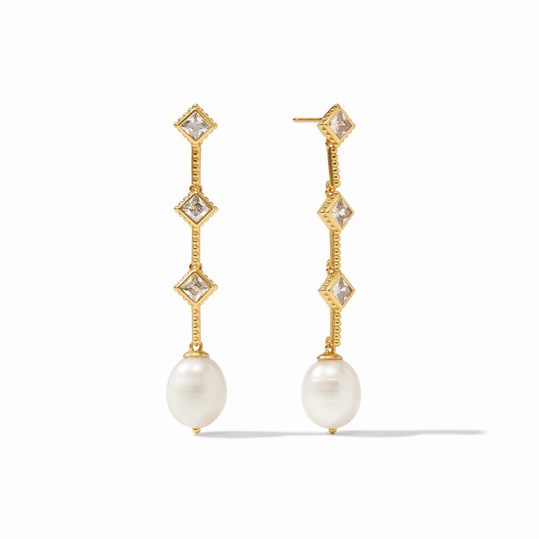 Julie Vos: Noel Pearl Statement Earring Cubic Zirconia C