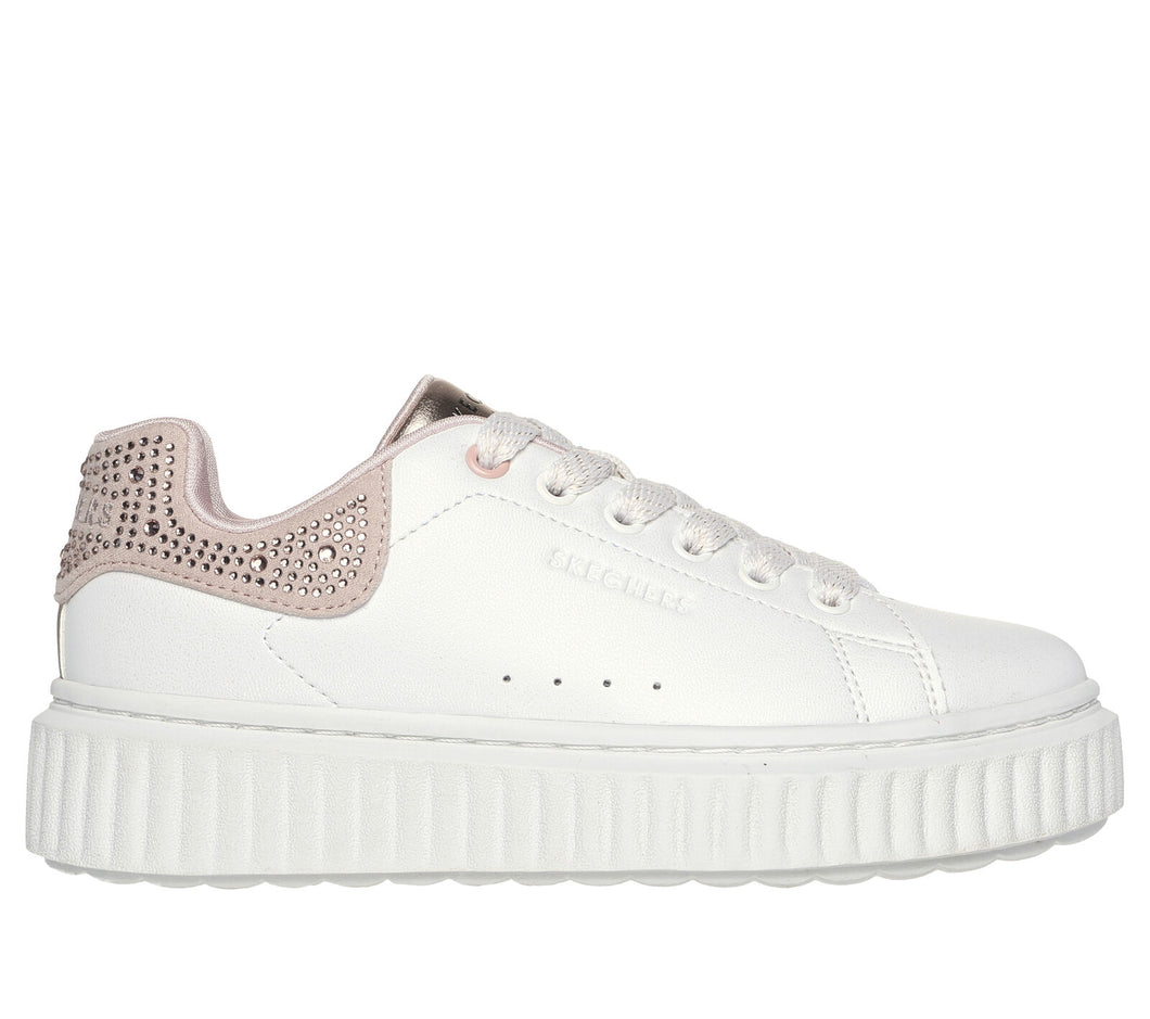 Skechers: Kids Hi Ridge in White/Rose Gold