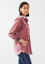 Load image into Gallery viewer, French Dressing Jeans: Rosewood Velvet Shacket
