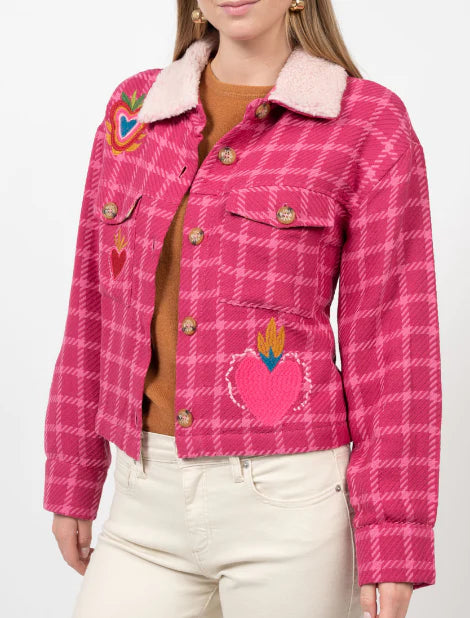 Ivy Jane: Flaming Hearts Plaid Jacket