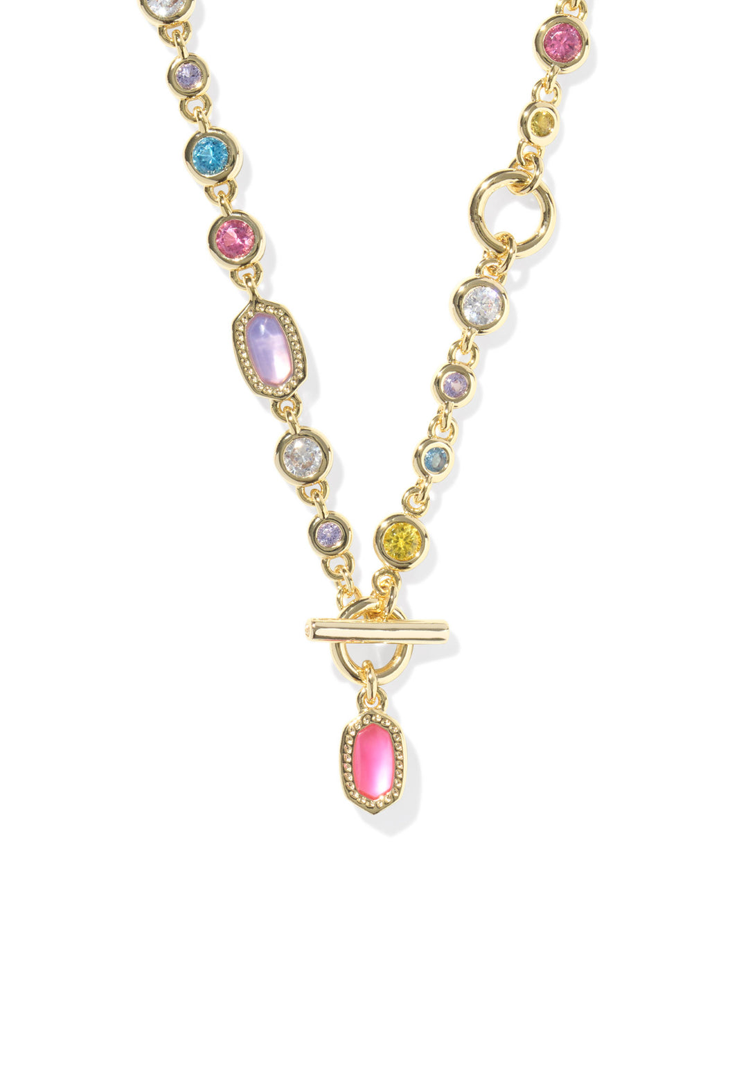 Kendra Scott: Mini Elisa Abbie Strand Necklace in Gold Multi Mix