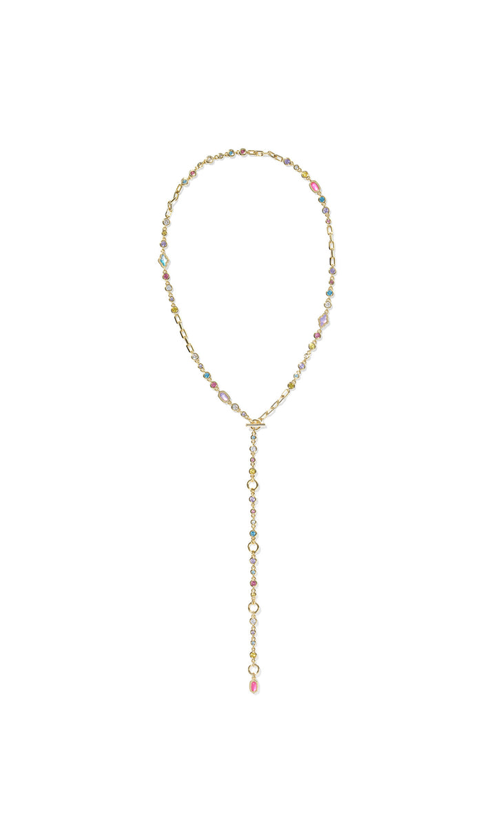 Kendra Scott: Mini Elisa Abbie Strand Necklace in Gold Multi Mix