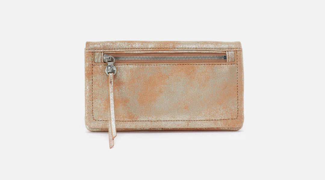 Hobo: Lumen Continental Wallet in Saddle Stardust