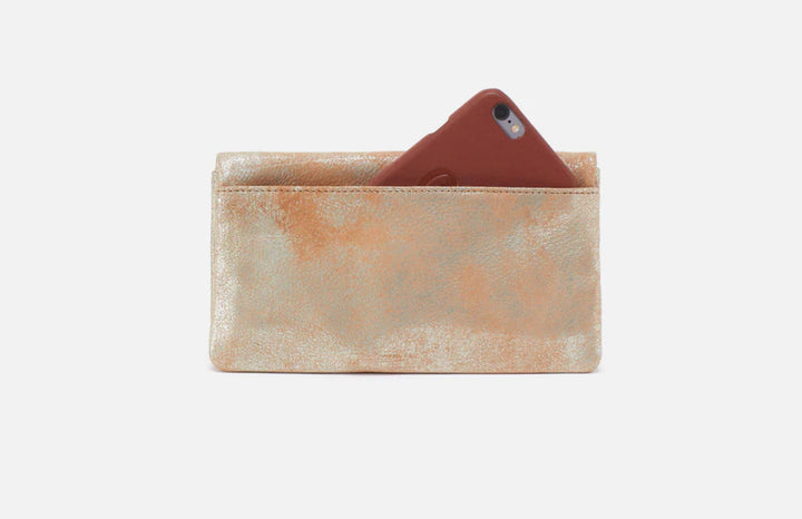 Hobo: Lumen Continental Wallet in Saddle Stardust