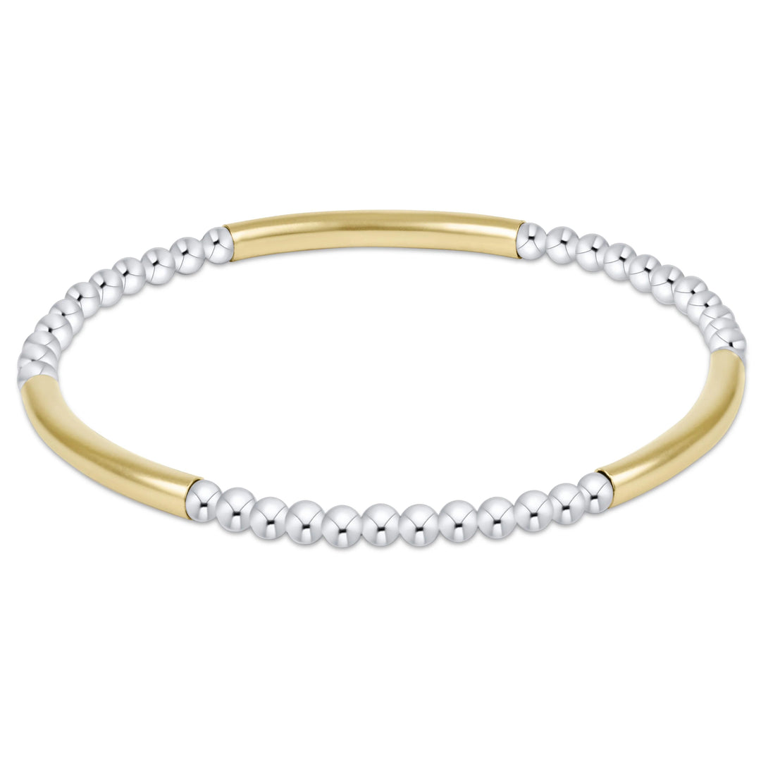 Enewton: Bliss Bar Pattern Mixed Metal 3mm Bracelet