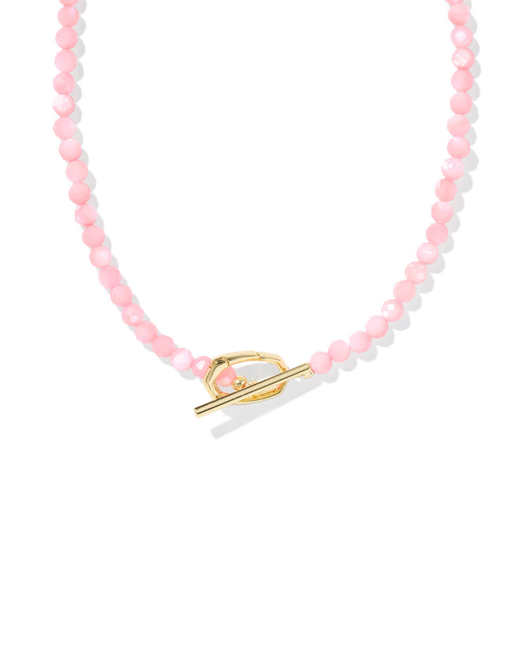 Kendra Scott: Sylvia Strand Necklace in Gold Pink Chalcedony