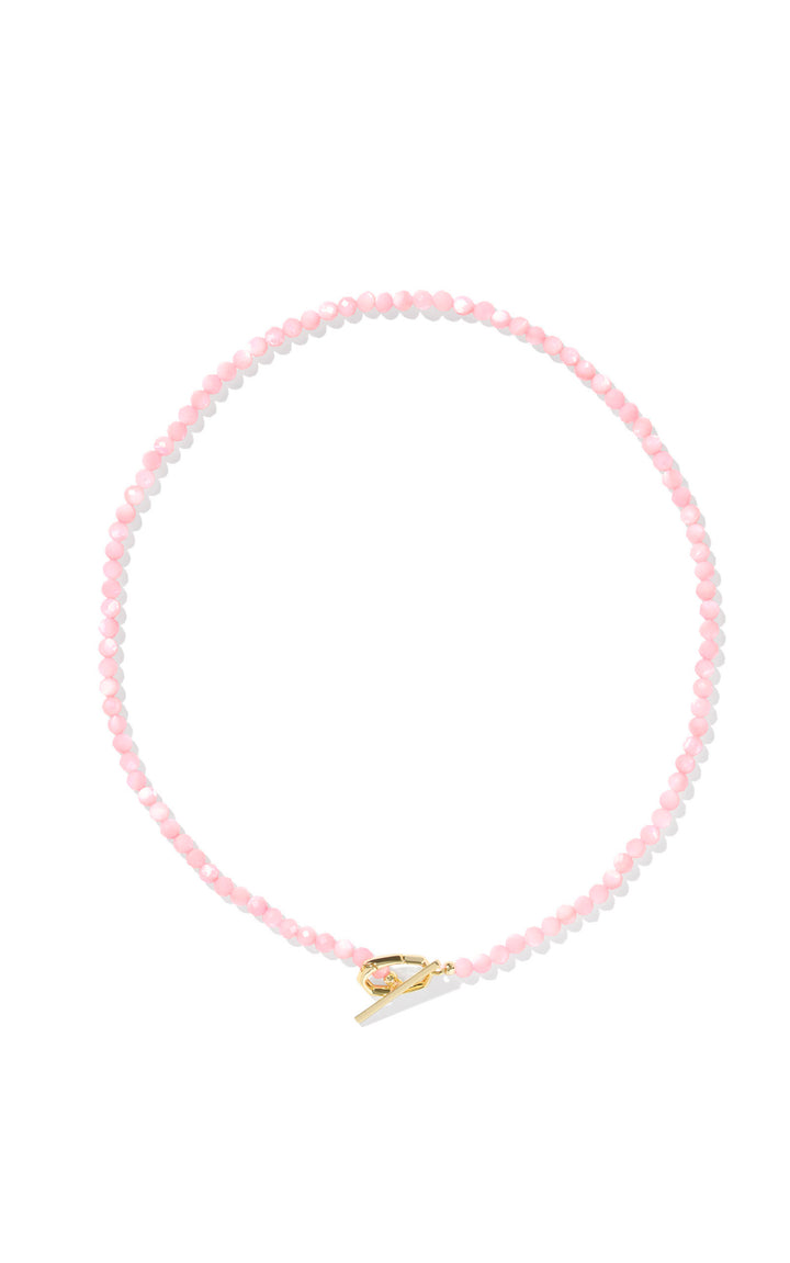 Kendra Scott: Sylvia Strand Necklace in Gold Pink Chalcedony