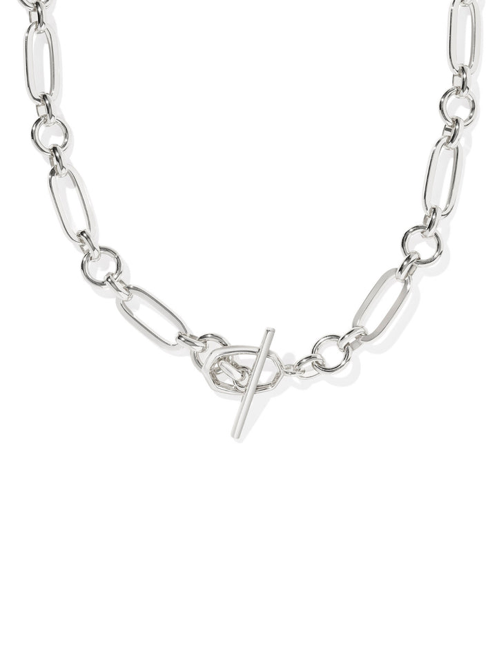 Kendra Scott: Sylvia Metal Link Chain Necklace in Silver Metal