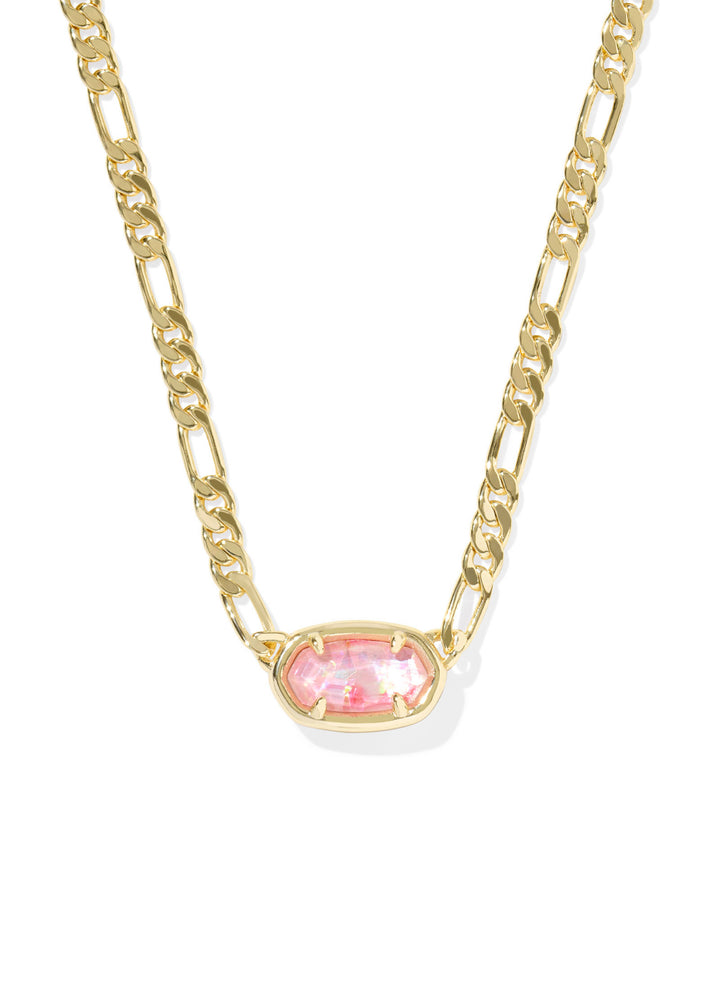 Kendra Scott: Elisa Figaro Pendant Necklace in Gold Pink Iridescent MOP