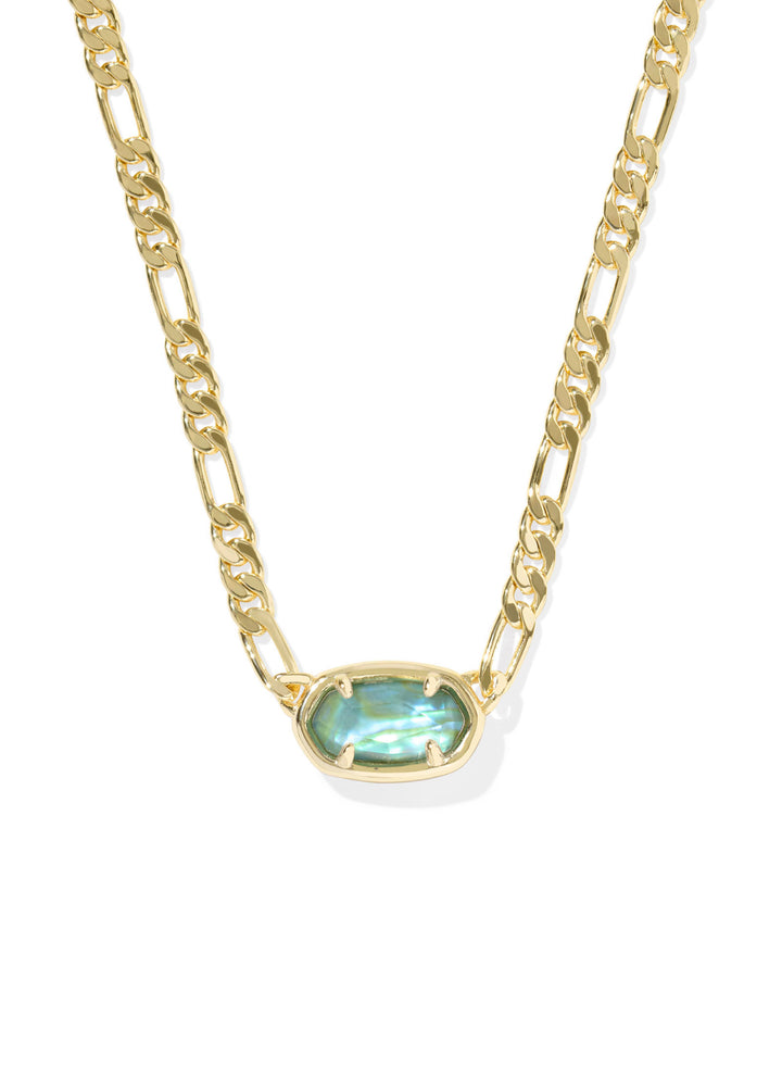 Kendra Scott: Elisa Figaro Pendant Necklace in Gold Deep Aqua Illusion