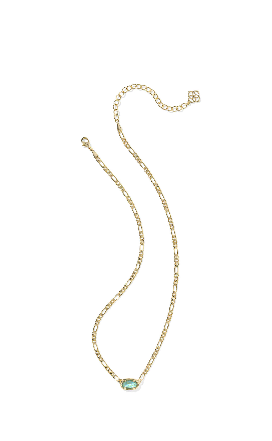 Kendra Scott: Elisa Figaro Pendant Necklace in Gold Deep Aqua Illusion