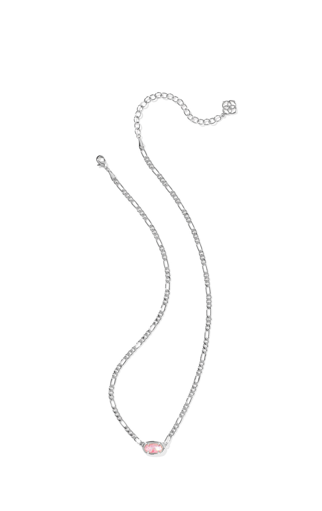 Kendra Scott: Elisa Figaro Pendant Necklace in Silver Pink Iridescent MOP