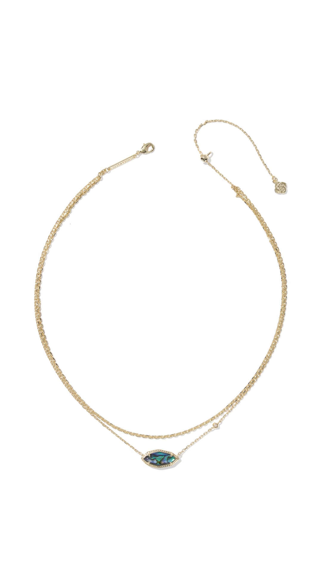 Kendra Scott: Ophelia Multi Strand Necklace in Gold Abalone Shell
