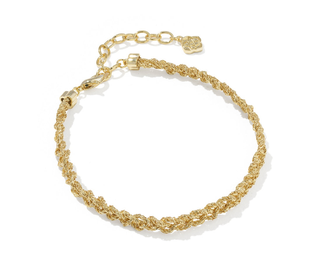 Kendra Scott: Gabriella Braided Chain Bracelet in Gold - The Vogue Boutique