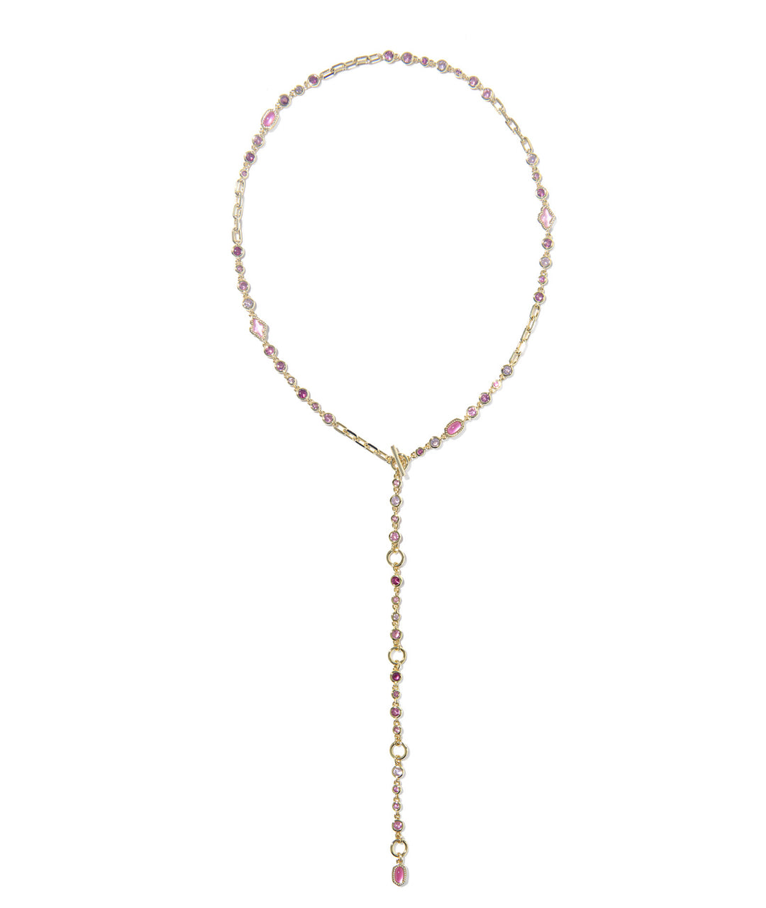 Kendra Scott: Mini Elisa Strand Necklace in Gold Pink Mix