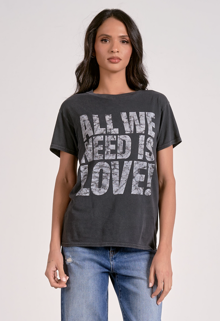 Elan: All We Need is Love Black Tee tep11493