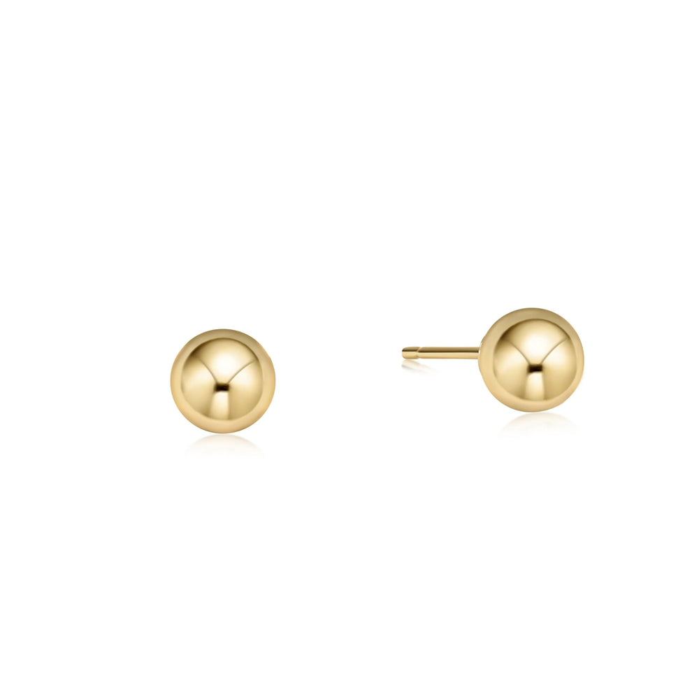 Enewton: Classic Gold Ball Stud Earrings - The Vogue Boutique