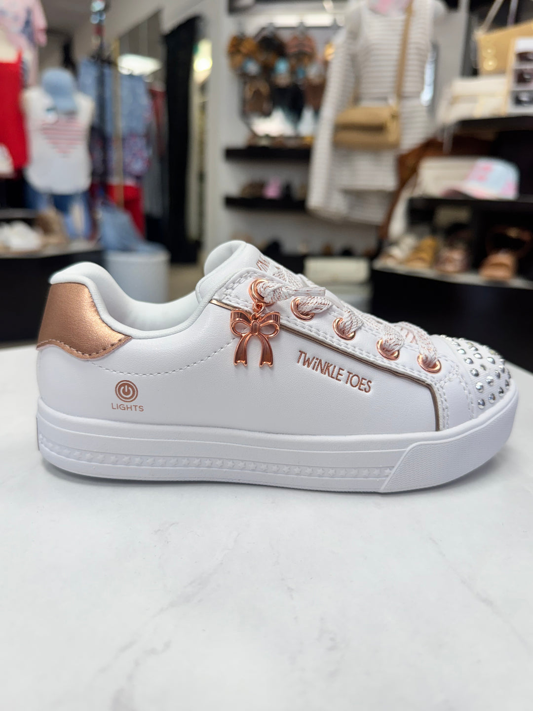 Skechers: Super Starlite in White Rose Gold (314599L)